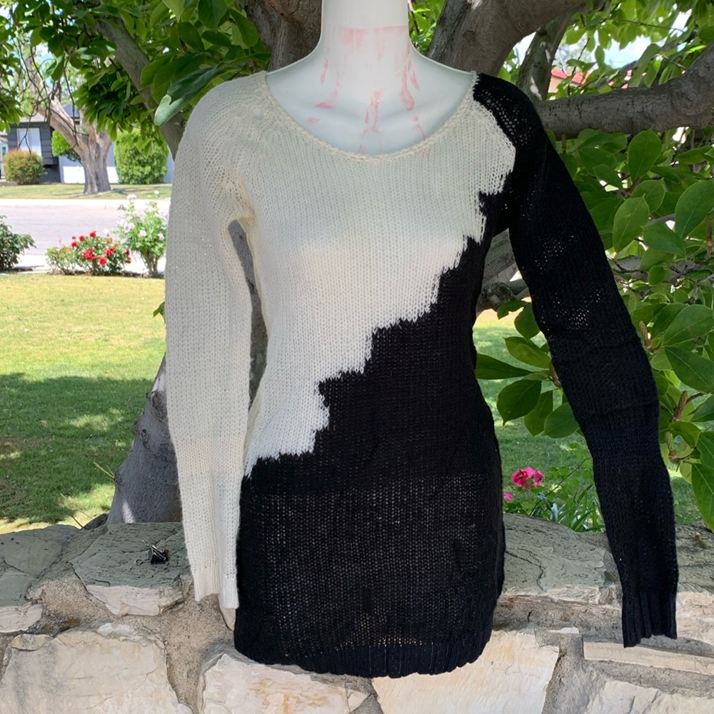 Only cream and black sweater